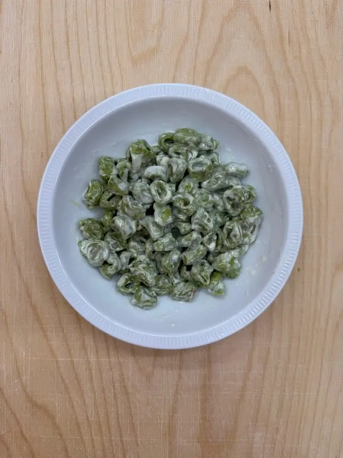 Tortellini verdi alla crema di parmiggiano reggiano